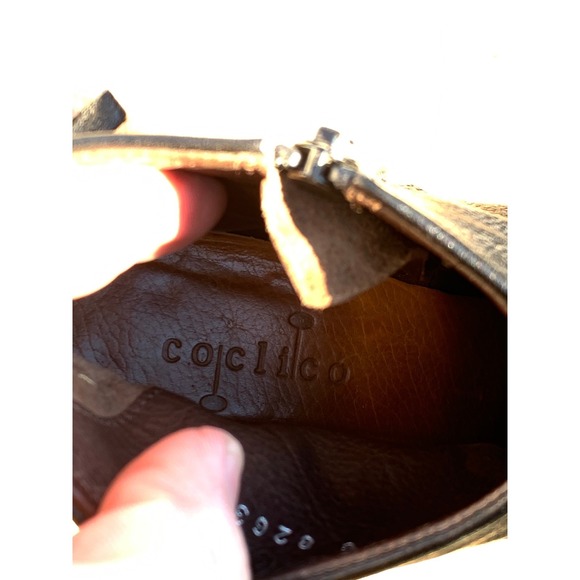 COCLICO Black Leather ndakinna Wood Heel Ankle Boots Size 37 6.5 - Picture 5 of 7